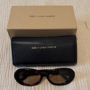 COS x Linda Farrow Oval Sunglasses with Case